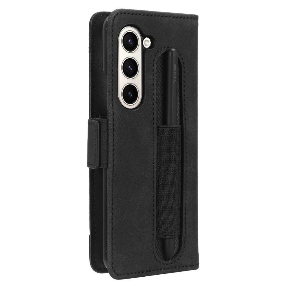 Samsung Galaxy Z Fold 6 Multi Wallet Case w. S-pen holder Black