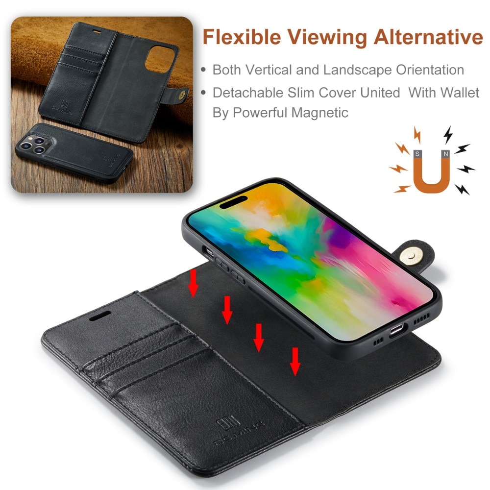 iPhone 16 Pro Magnet Wallet Black