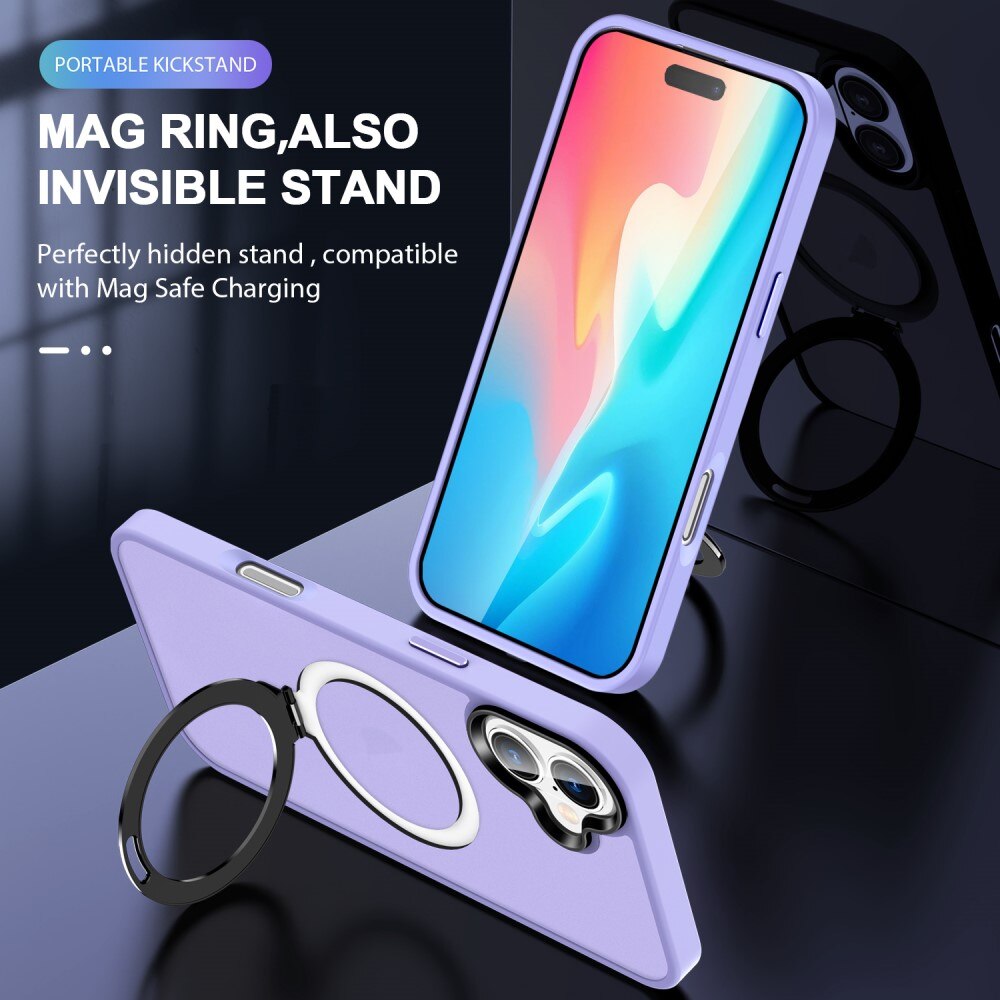 iPhone 16 Hybrid Case MagSafe Ring Purple