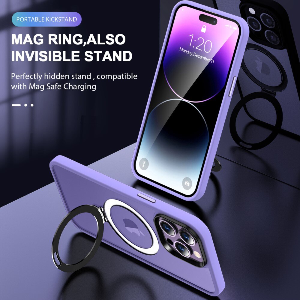 iPhone 16 Pro Hybrid Case MagSafe Ring Purple