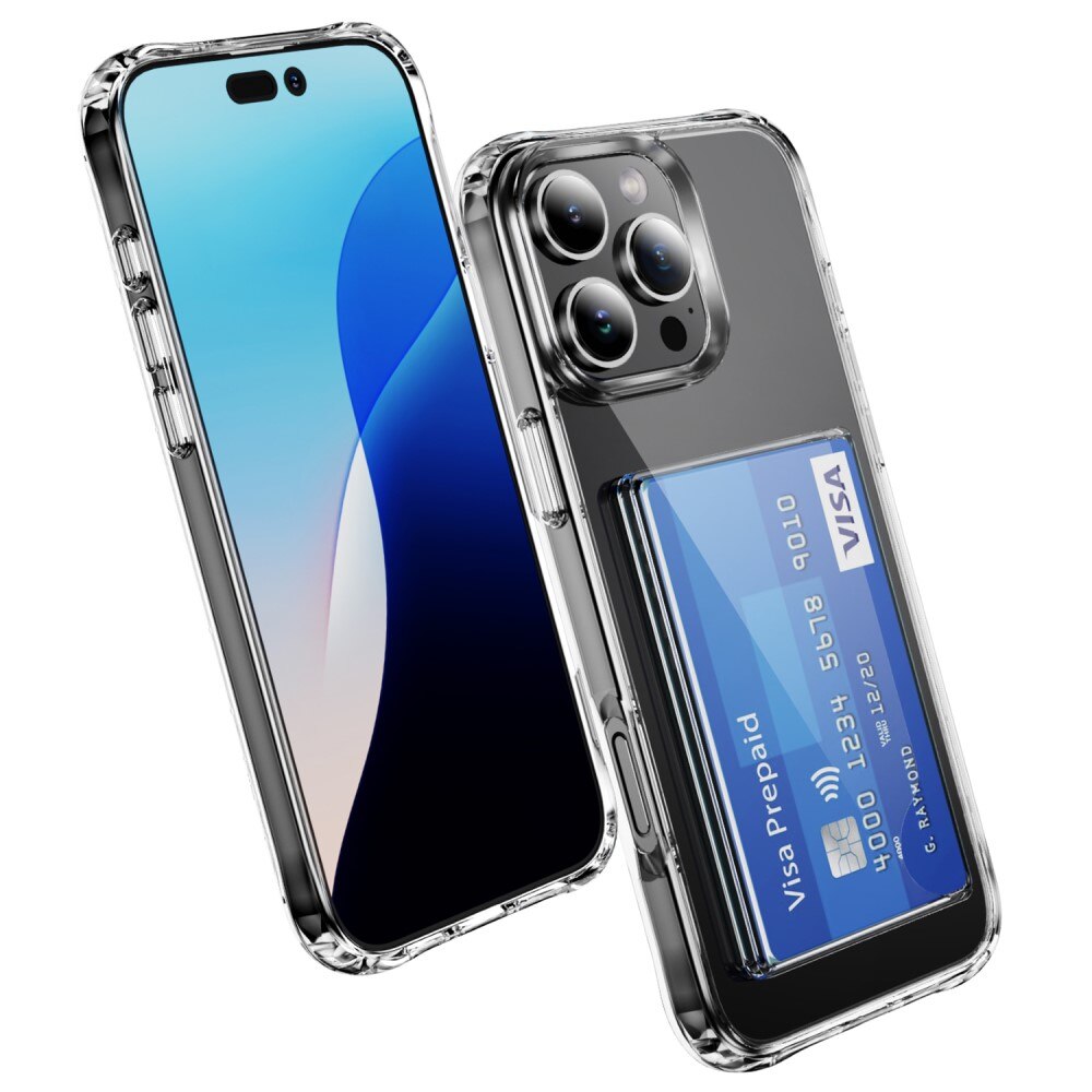 iPhone 16 Pro Hybrid Case Card Slot Transparent