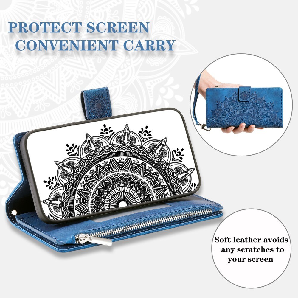 Samsung Galaxy A16 Wallet/Purse Mandala Blue