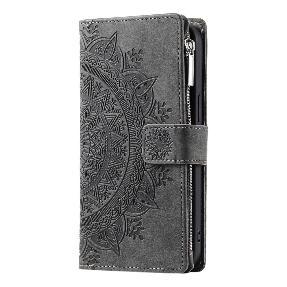 Samsung Galaxy A16 Wallet/Purse Mandala Grey