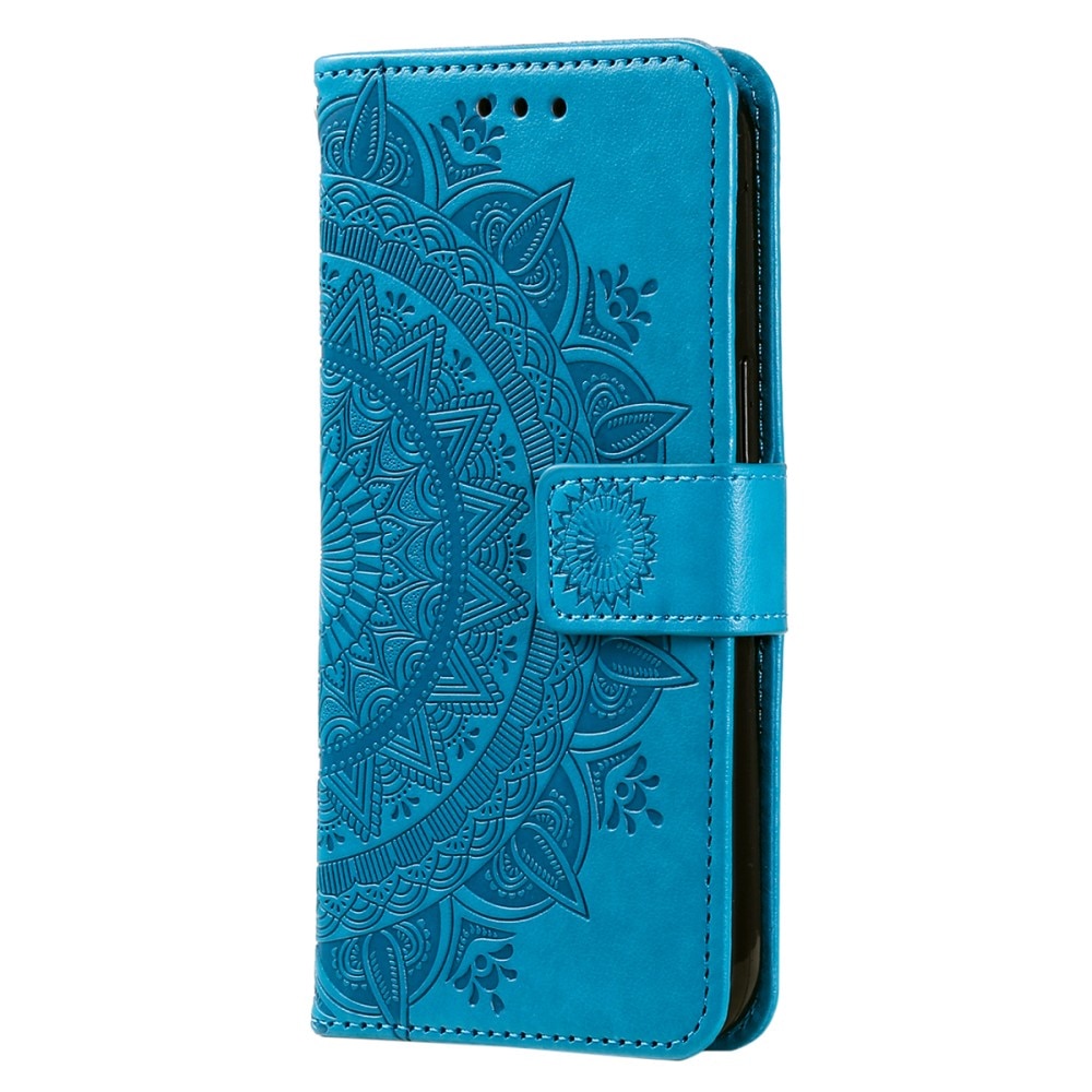 Samsung Galaxy A16 Leather Cover Mandala Blue