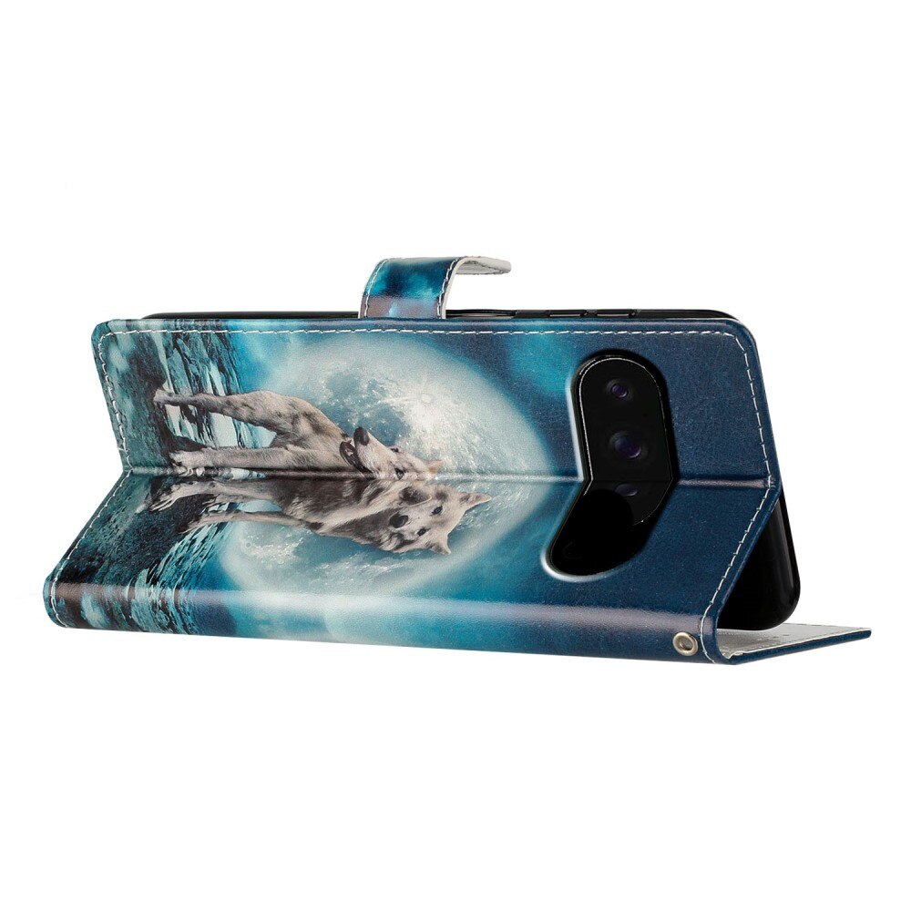 Google Pixel 9 Pro Wallet Book Cover Wolves