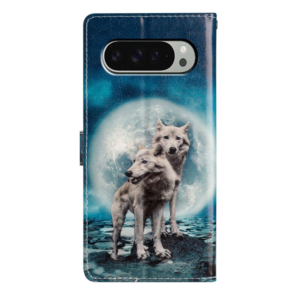 Google Pixel 9 Pro Wallet Book Cover Wolves