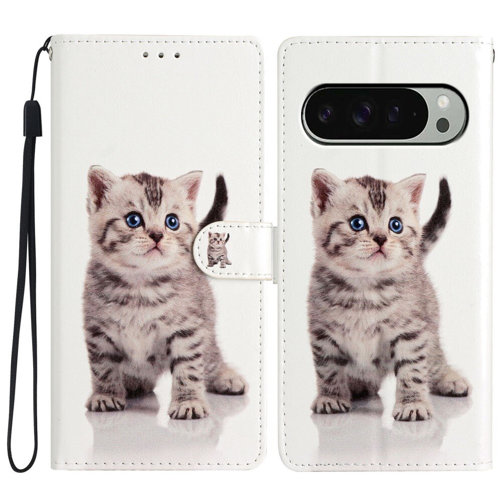 Google Pixel 9 Pro Wallet Book Cover Kitten