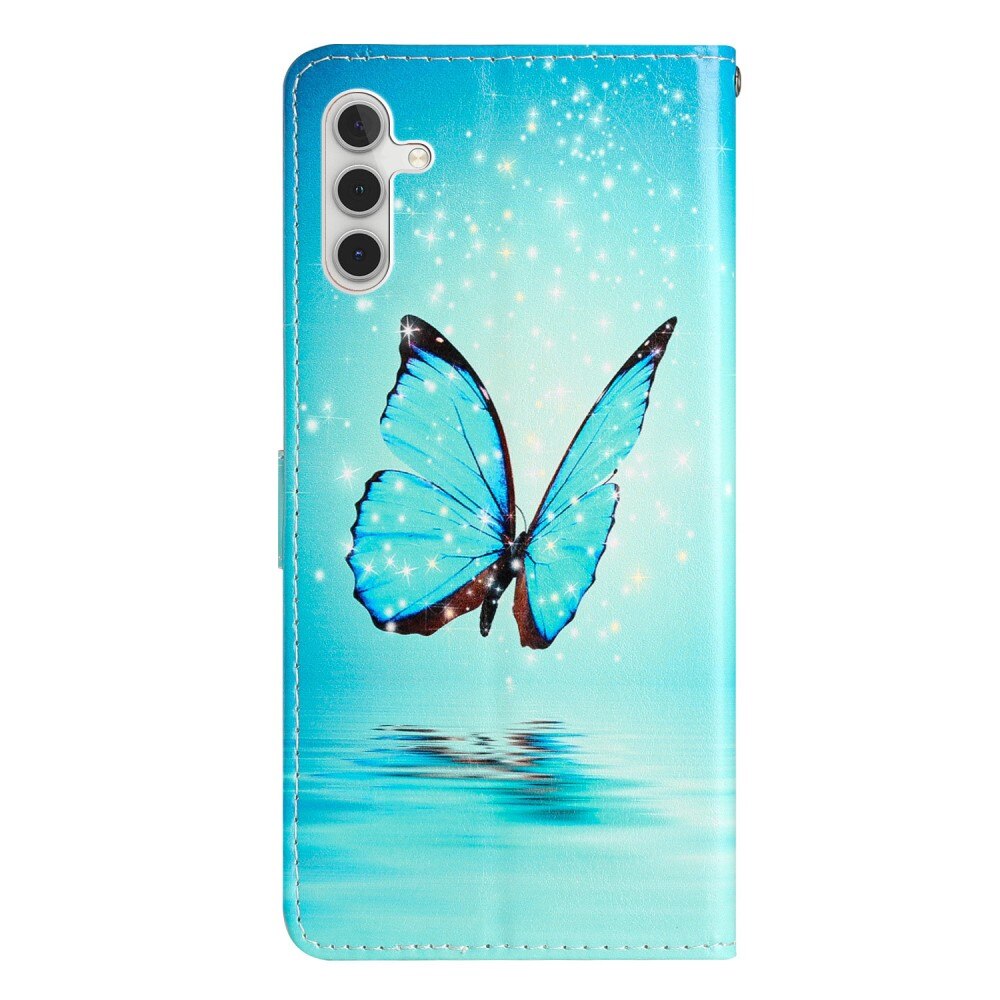 Samsung Galaxy A16 Wallet Book Cover Blue Butterflies