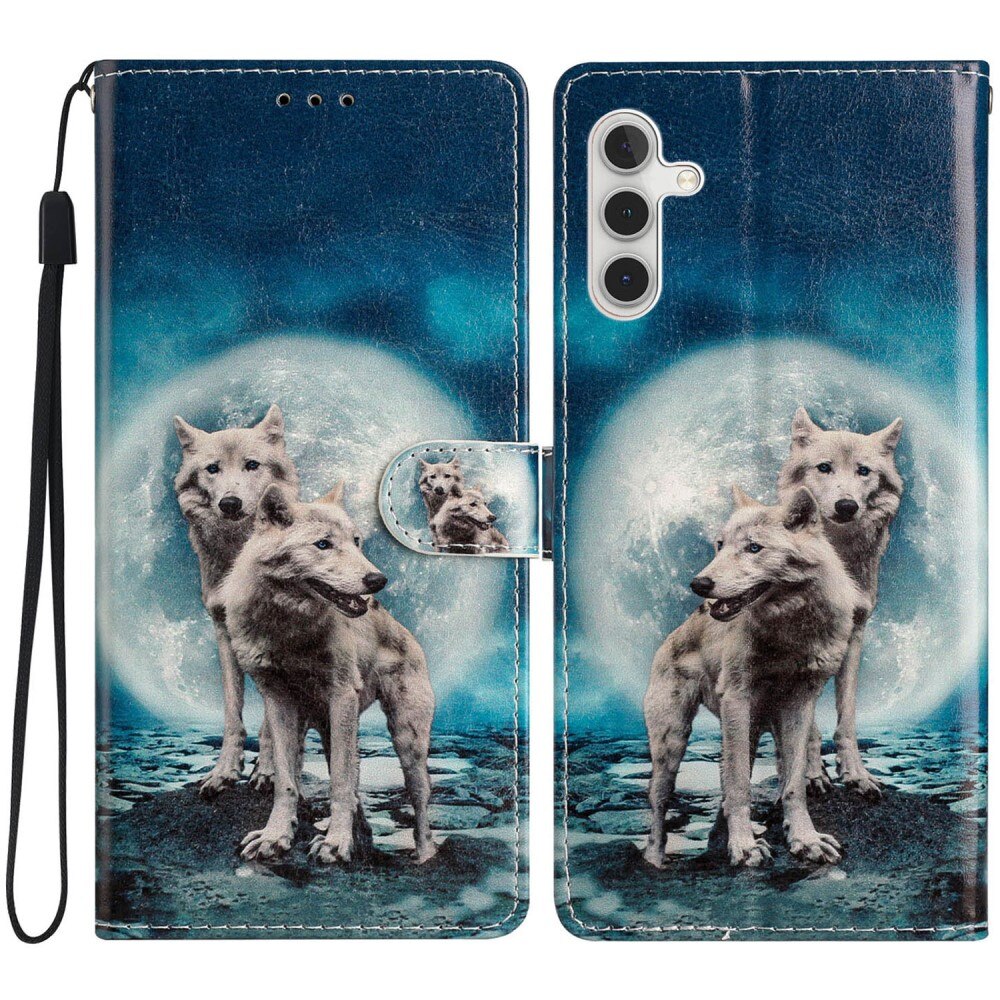 Samsung Galaxy A16 Wallet Book Cover Wolves