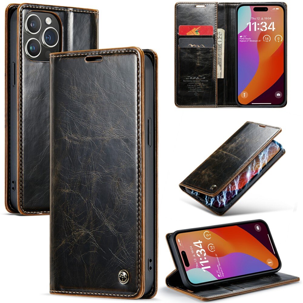 iPhone 16 Pro Leather Cover Brown