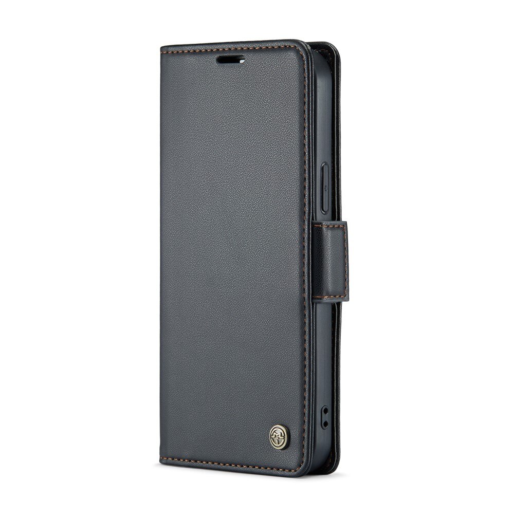 iPhone 16 Pro RFID blocking Slim Wallet Case Black