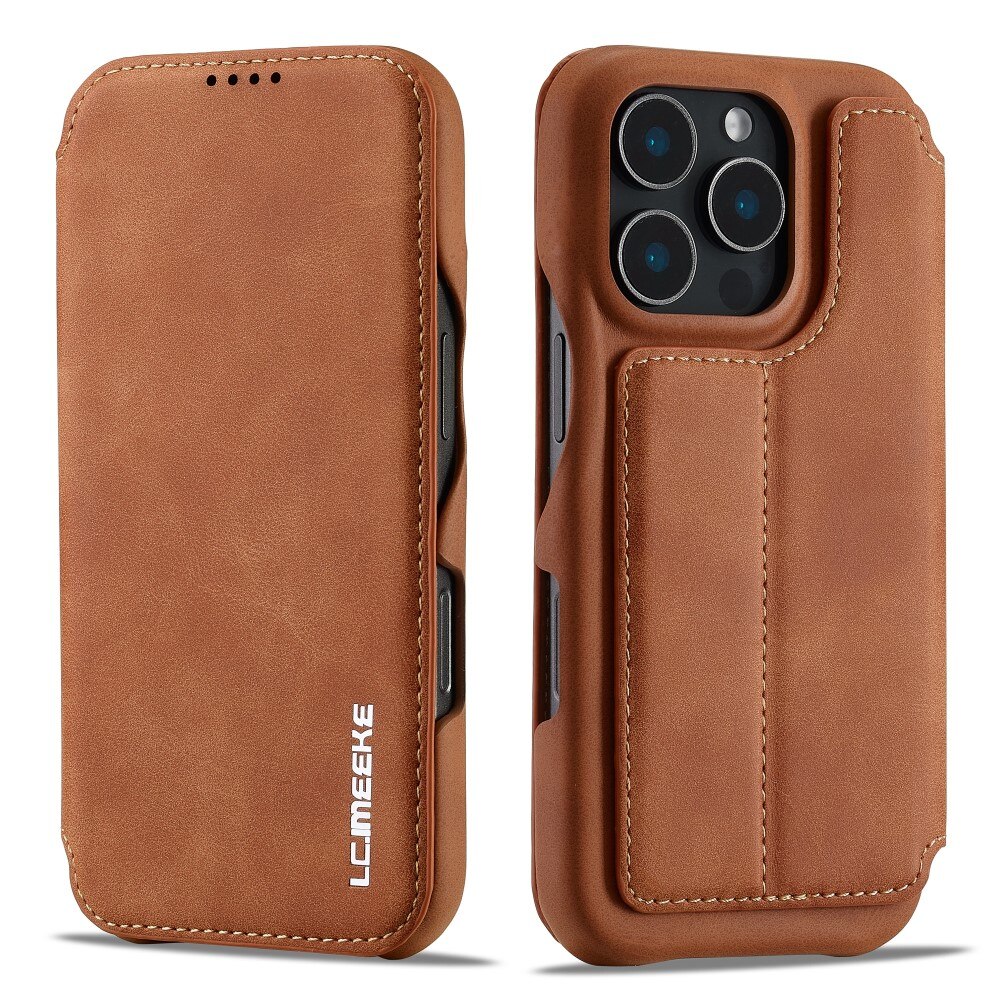 iPhone 16 Pro Slim Wallet Case Cognac