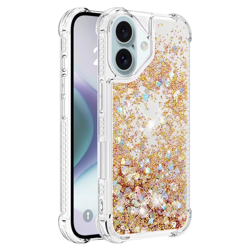 iPhone 16 Glitter Powder TPU Cover Gold