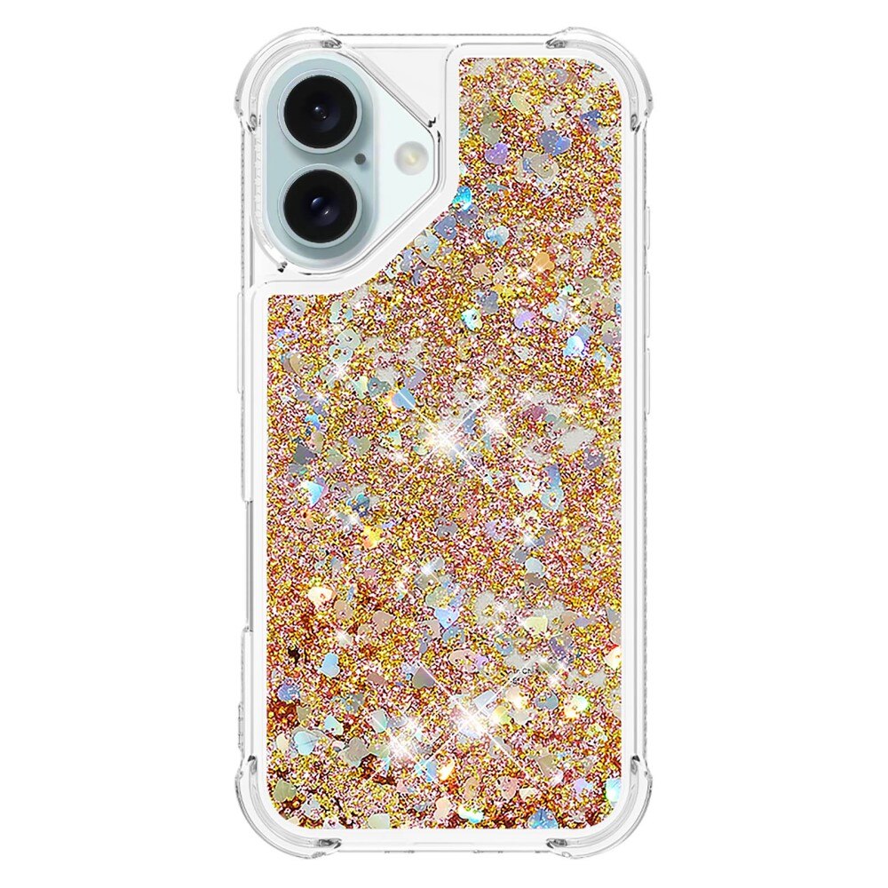 iPhone 16 Glitter Powder TPU Cover Gold