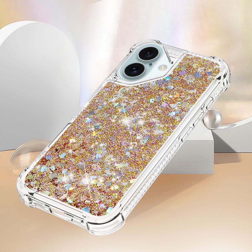 iPhone 16 Glitter Powder TPU Cover Gold