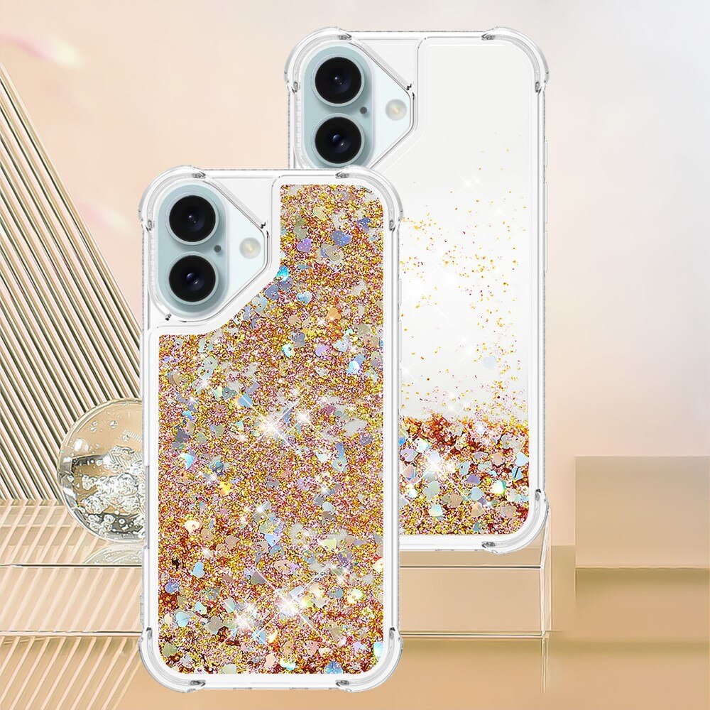 iPhone 16 Glitter Powder TPU Cover Gold