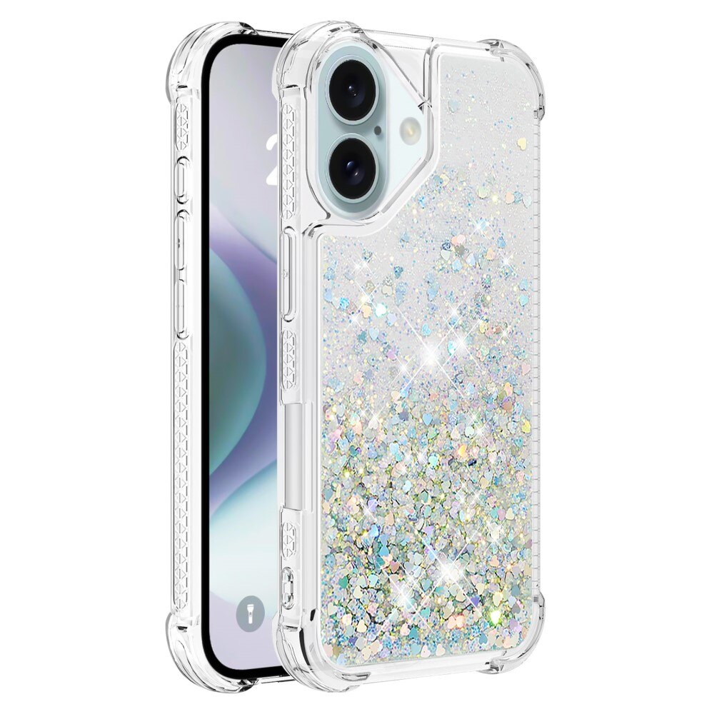 iPhone 16 Glitter Powder TPU Cover Silver