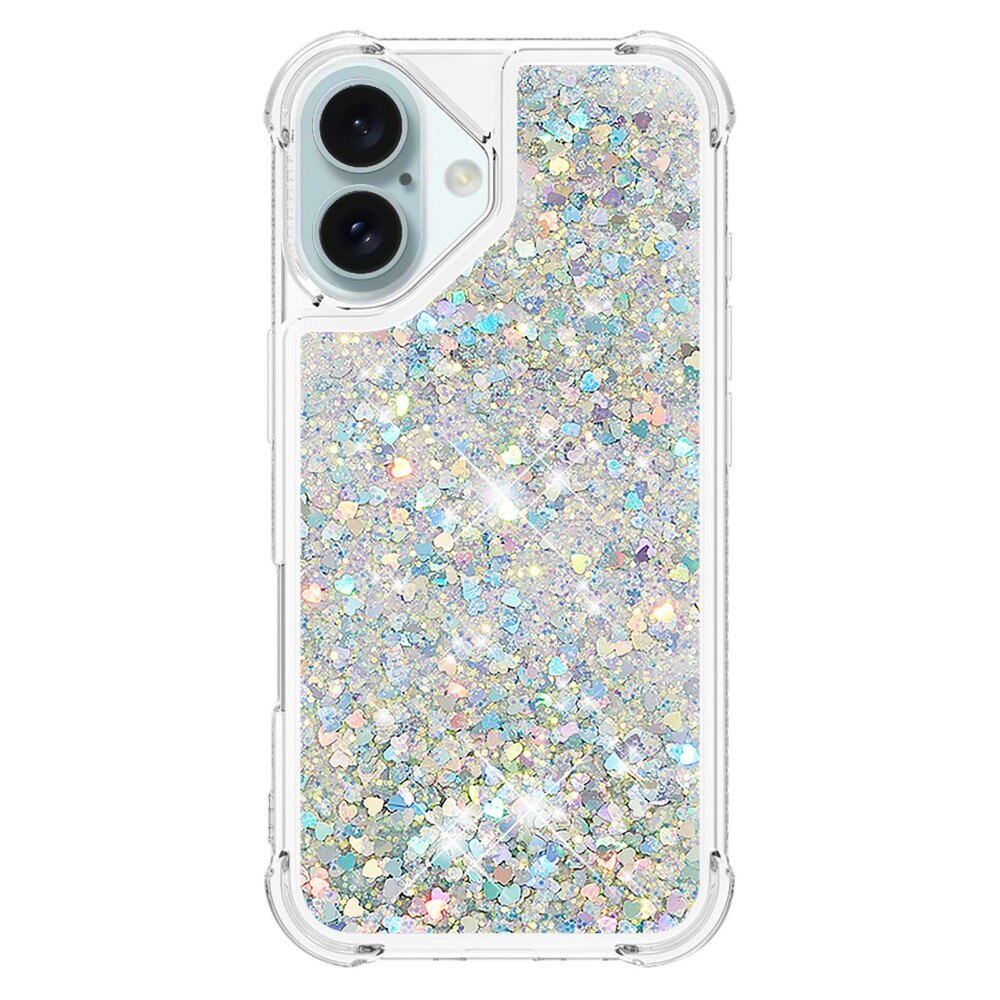 iPhone 16 Glitter Powder TPU Cover Silver