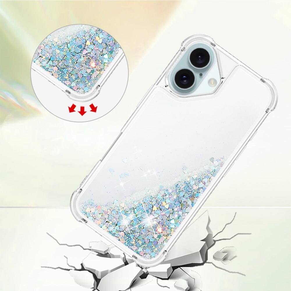 iPhone 16 Glitter Powder TPU Cover Silver