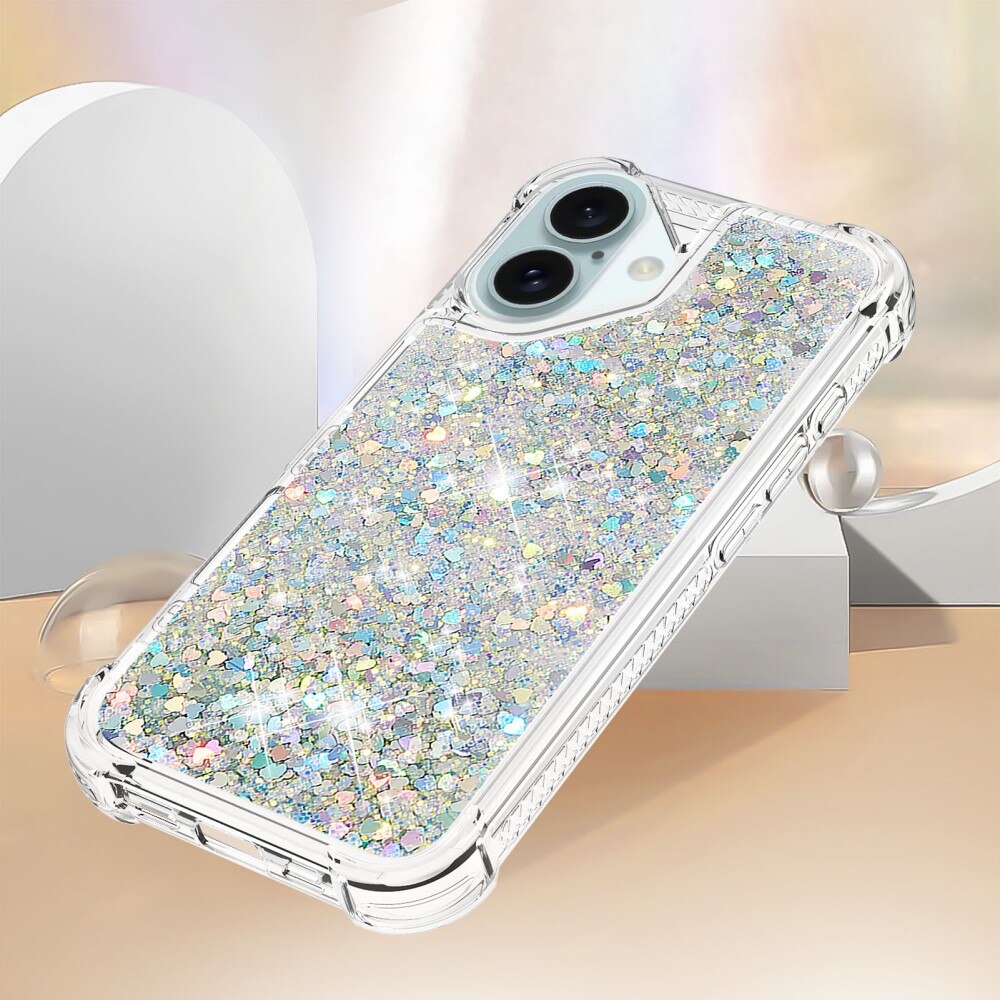 iPhone 16 Glitter Powder TPU Cover Silver