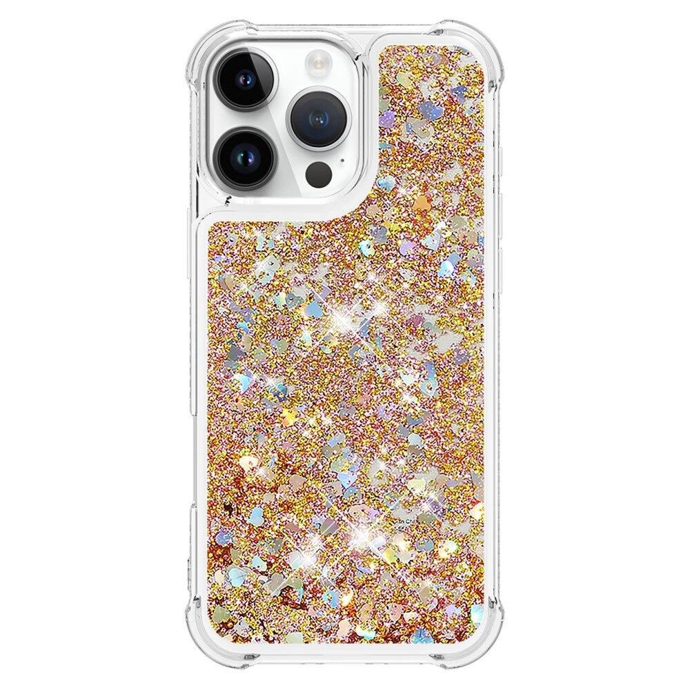 iPhone 16 Pro Glitter Powder TPU Cover Gold