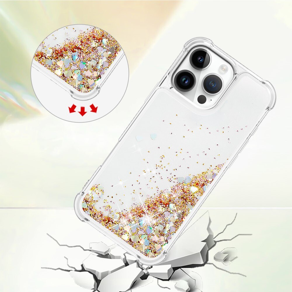 iPhone 16 Pro Glitter Powder TPU Cover Gold