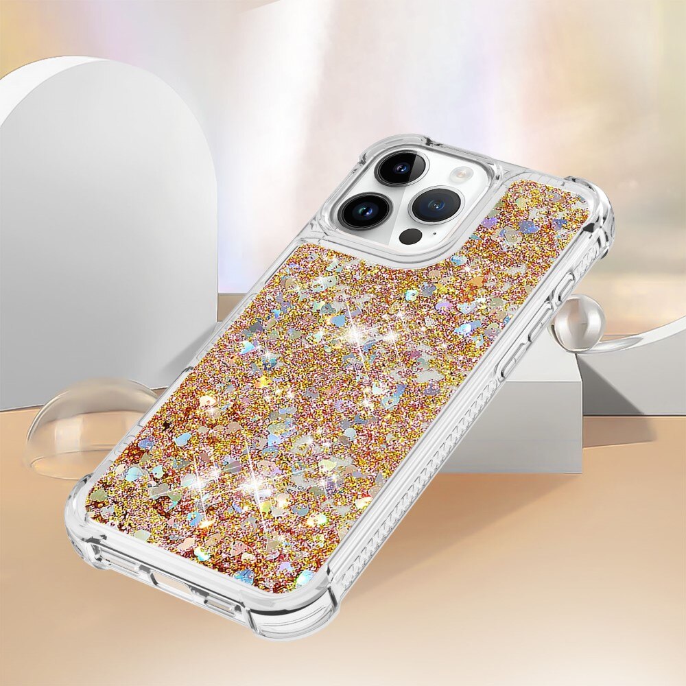 iPhone 16 Pro Glitter Powder TPU Cover Gold