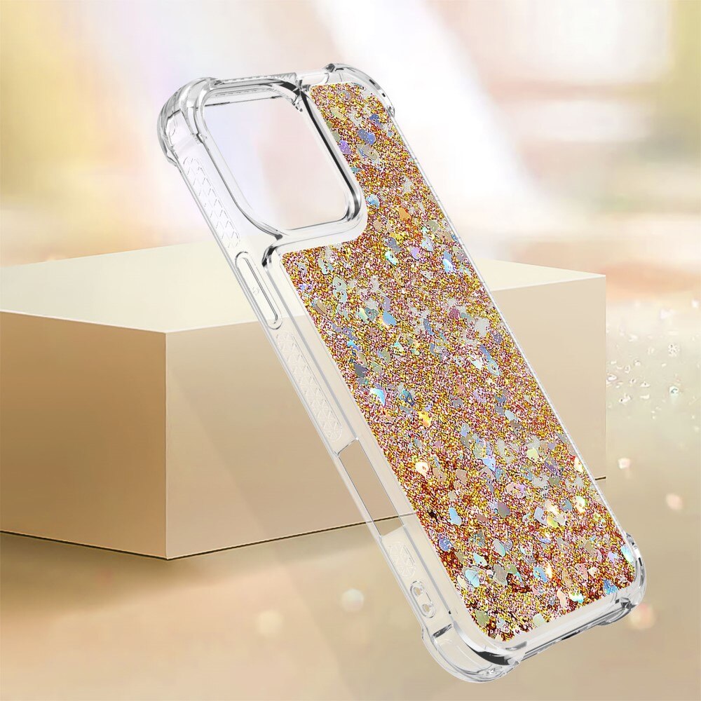 iPhone 16 Pro Glitter Powder TPU Cover Gold