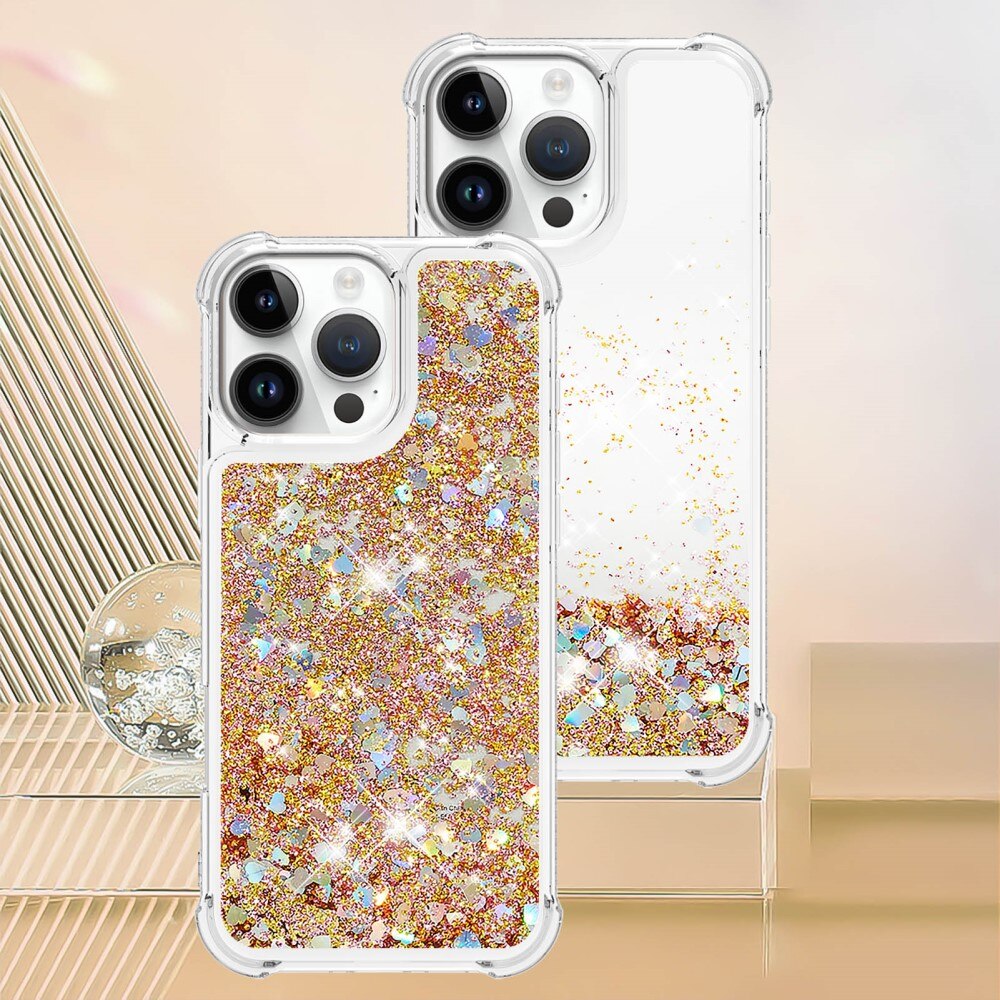 iPhone 16 Pro Glitter Powder TPU Cover Gold