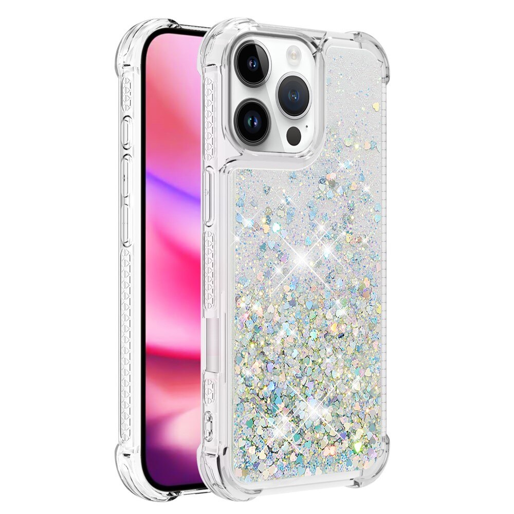 iPhone 16 Pro Glitter Powder TPU Cover Silver