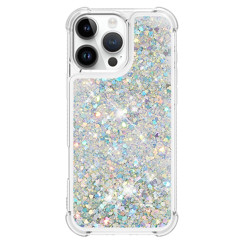 iPhone 16 Pro Glitter Powder TPU Cover Silver