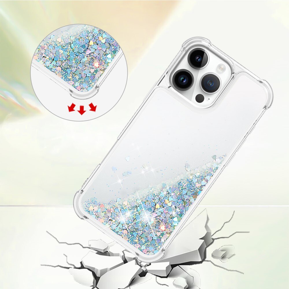 iPhone 16 Pro Glitter Powder TPU Cover Silver