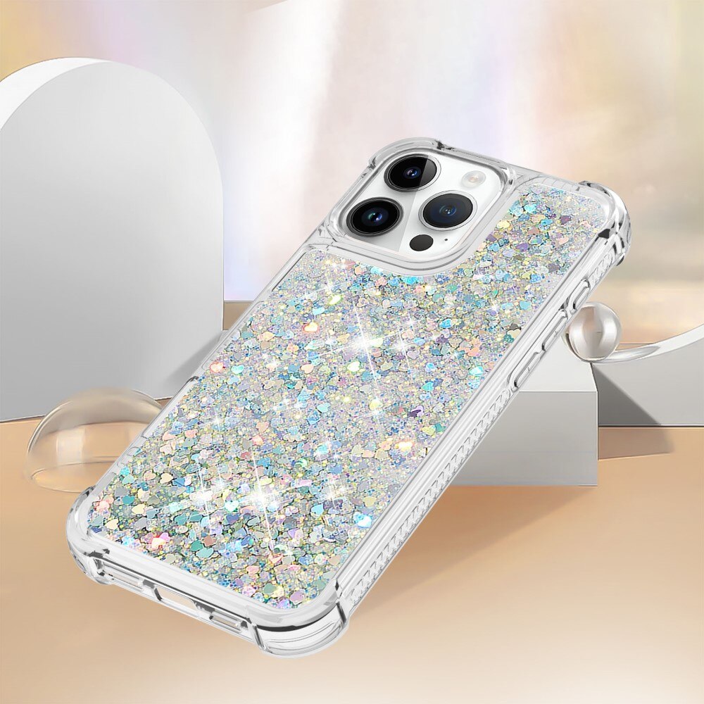 iPhone 16 Pro Glitter Powder TPU Cover Silver