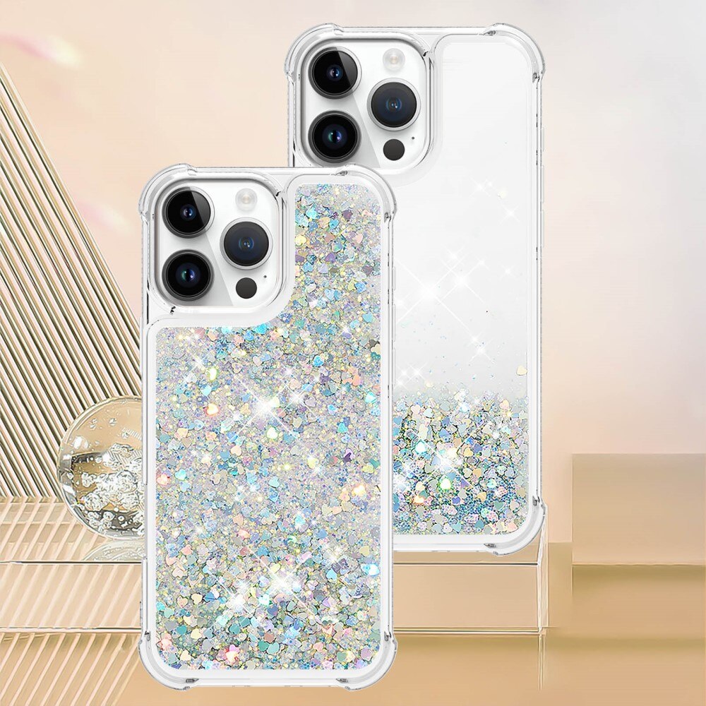 iPhone 16 Pro Glitter Powder TPU Cover Silver