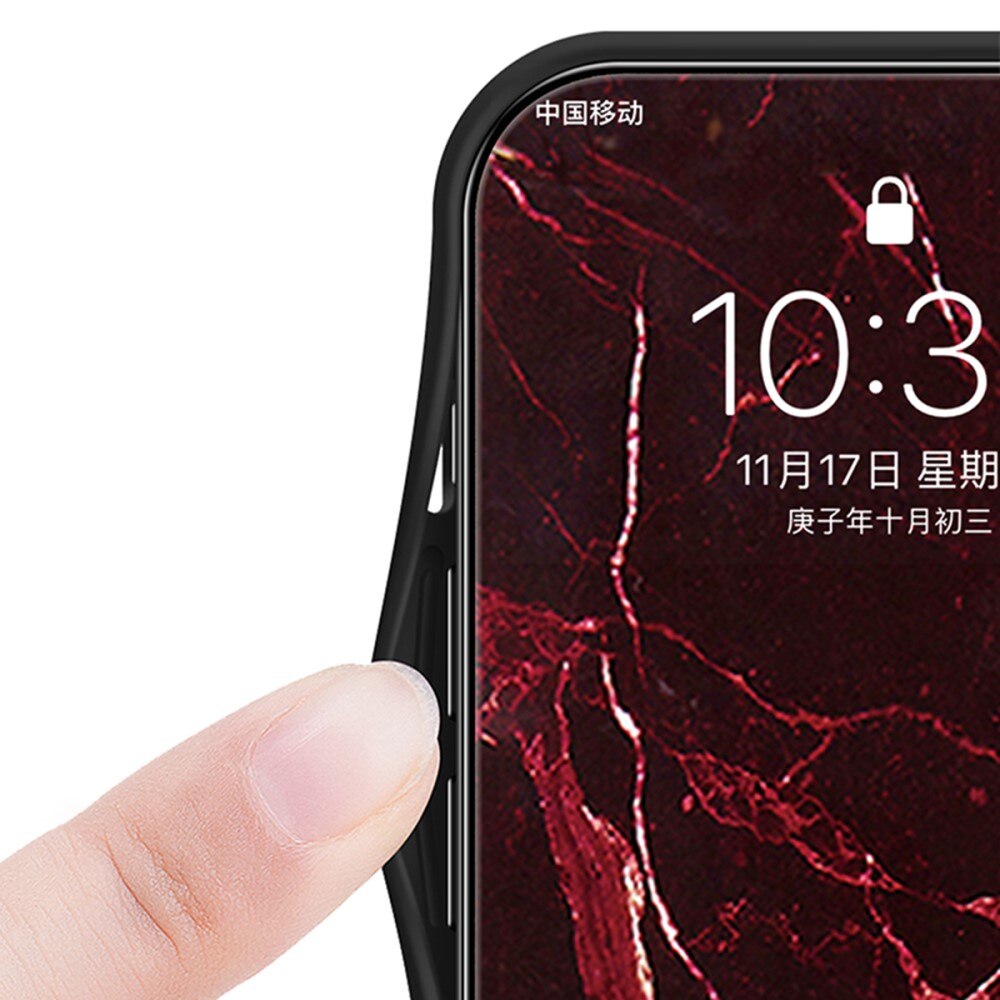 iPhone 16 Pro Tempered Glass Case Black Marble