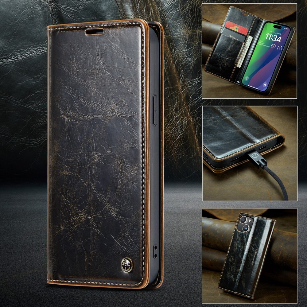 iPhone 16 Leather Cover Brown