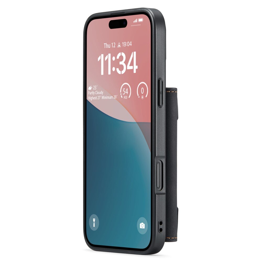 iPhone 16 Magnetic Card Slot Case Black