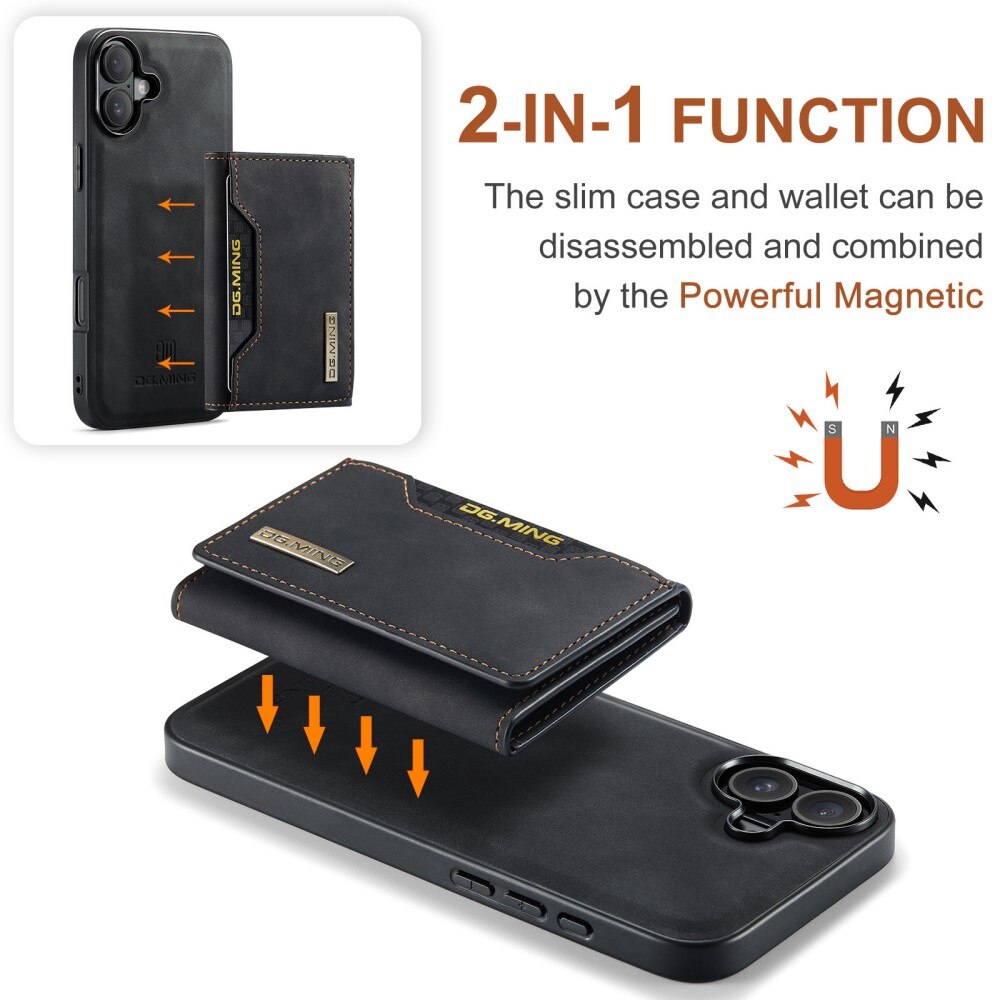 iPhone 16 Magnetic Card Slot Case Black