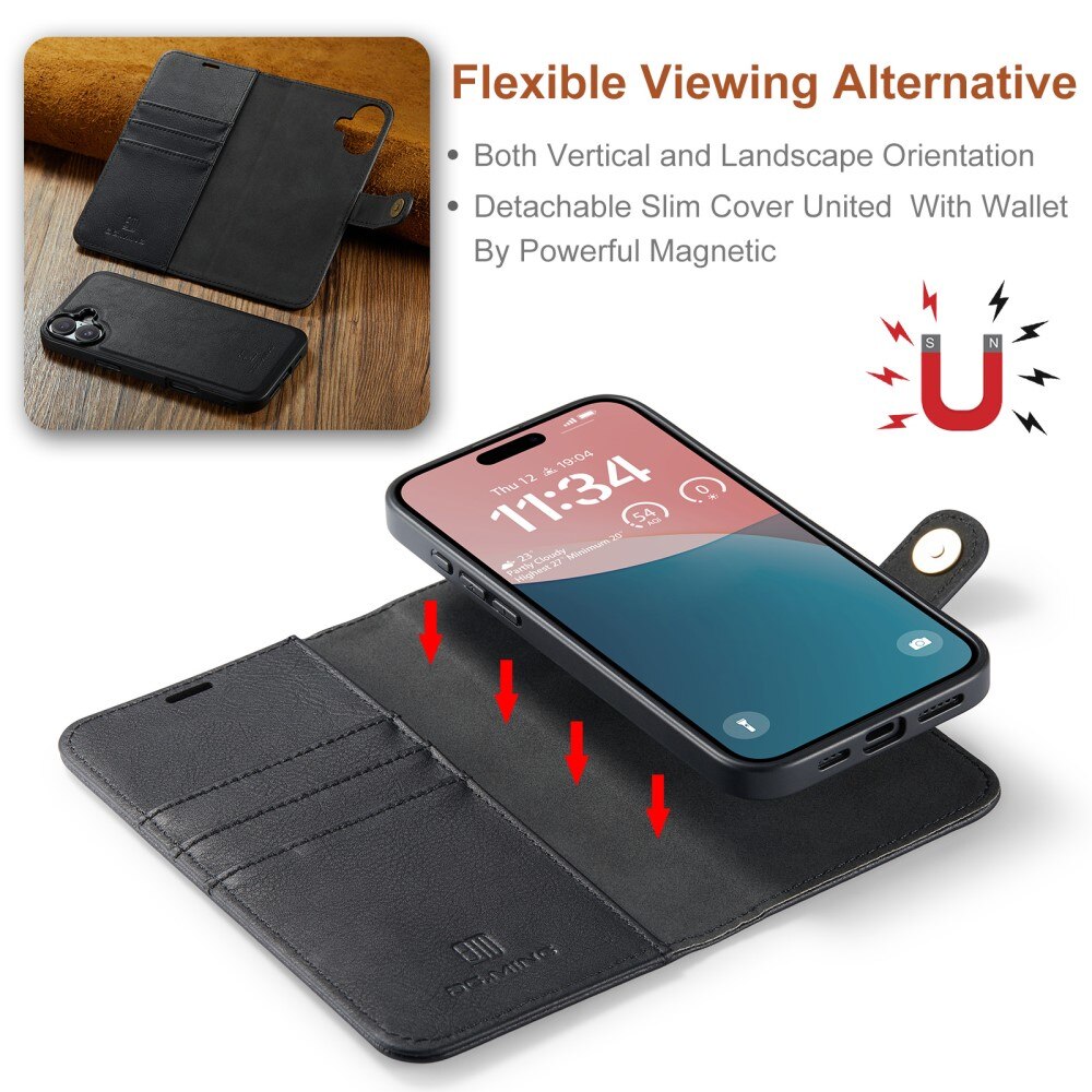 iPhone 16 Plus Magnet Wallet Black