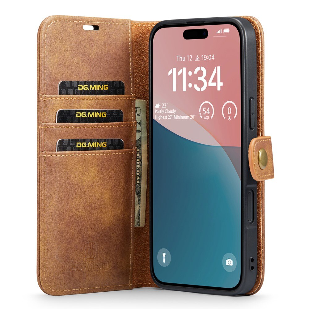 iPhone 16 Plus Magnet Wallet Cognac