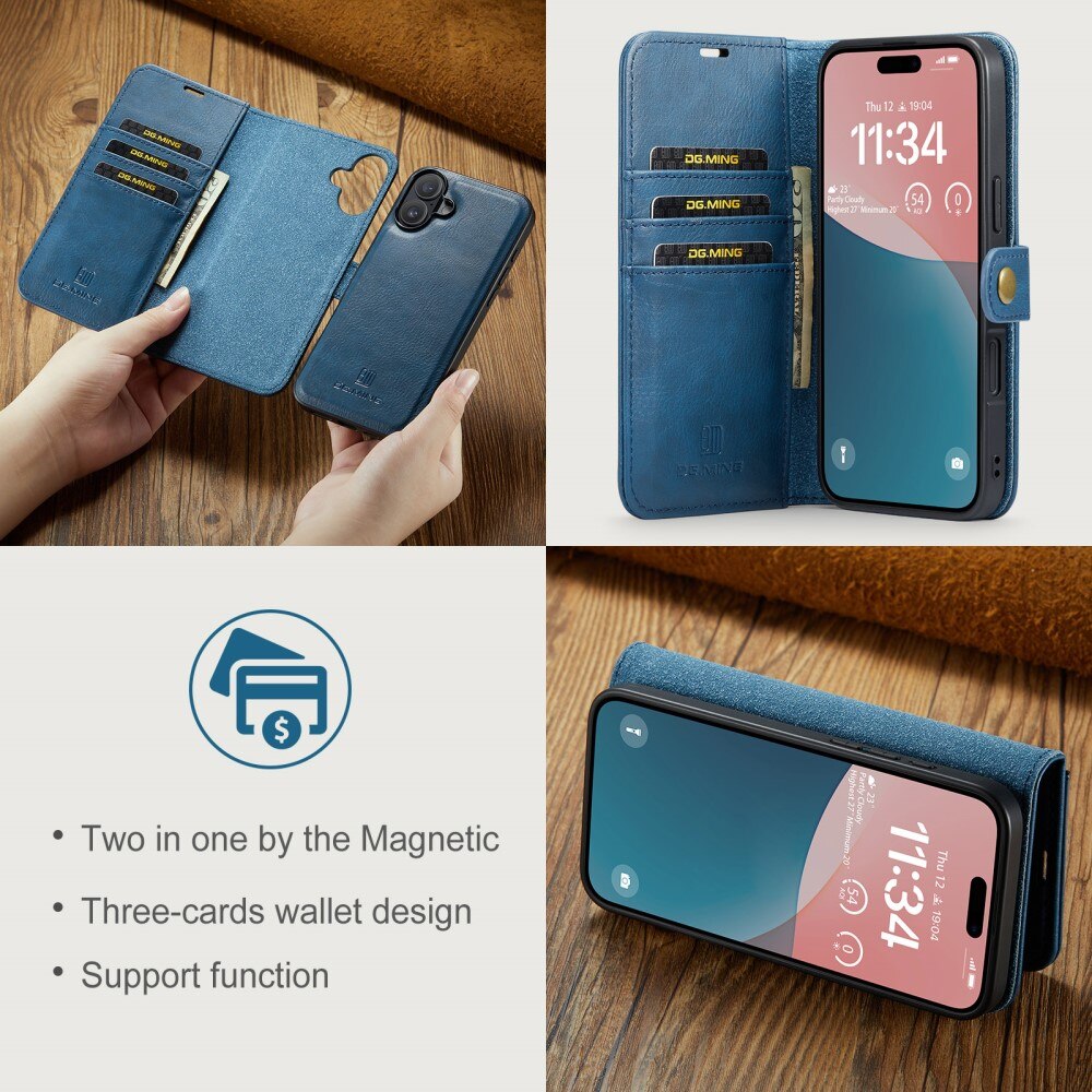 iPhone 16 Plus Magnet Wallet Blue