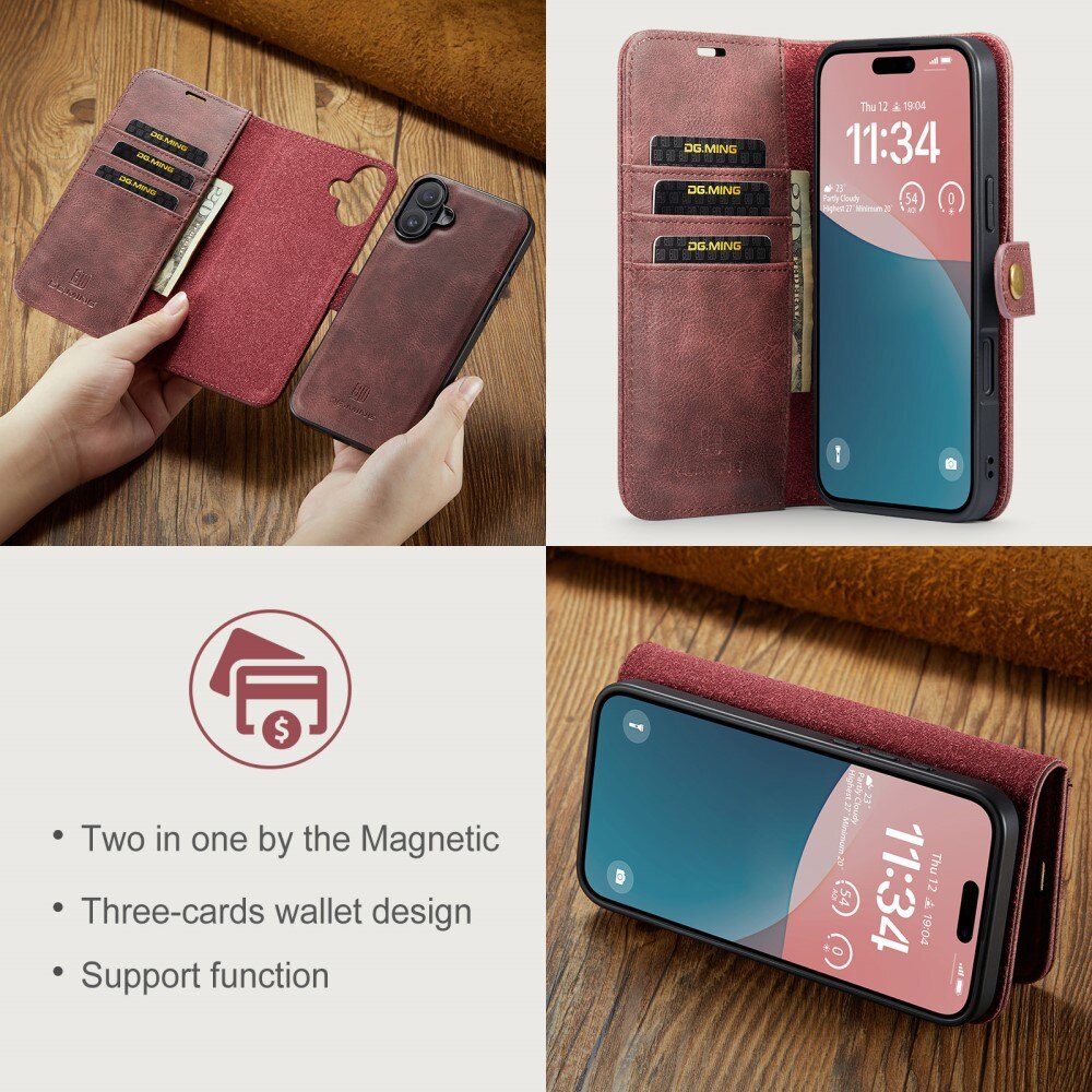 iPhone 16 Magnet Wallet Red