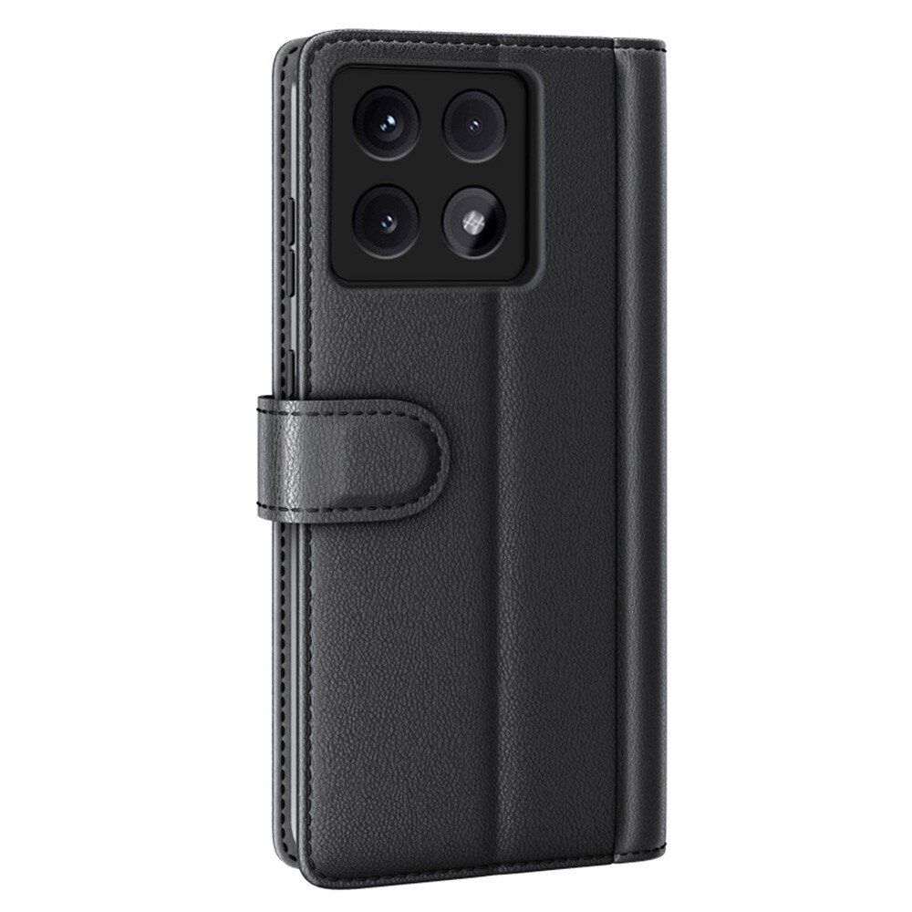 Xiaomi 14T Genuine Leather Wallet Case Black