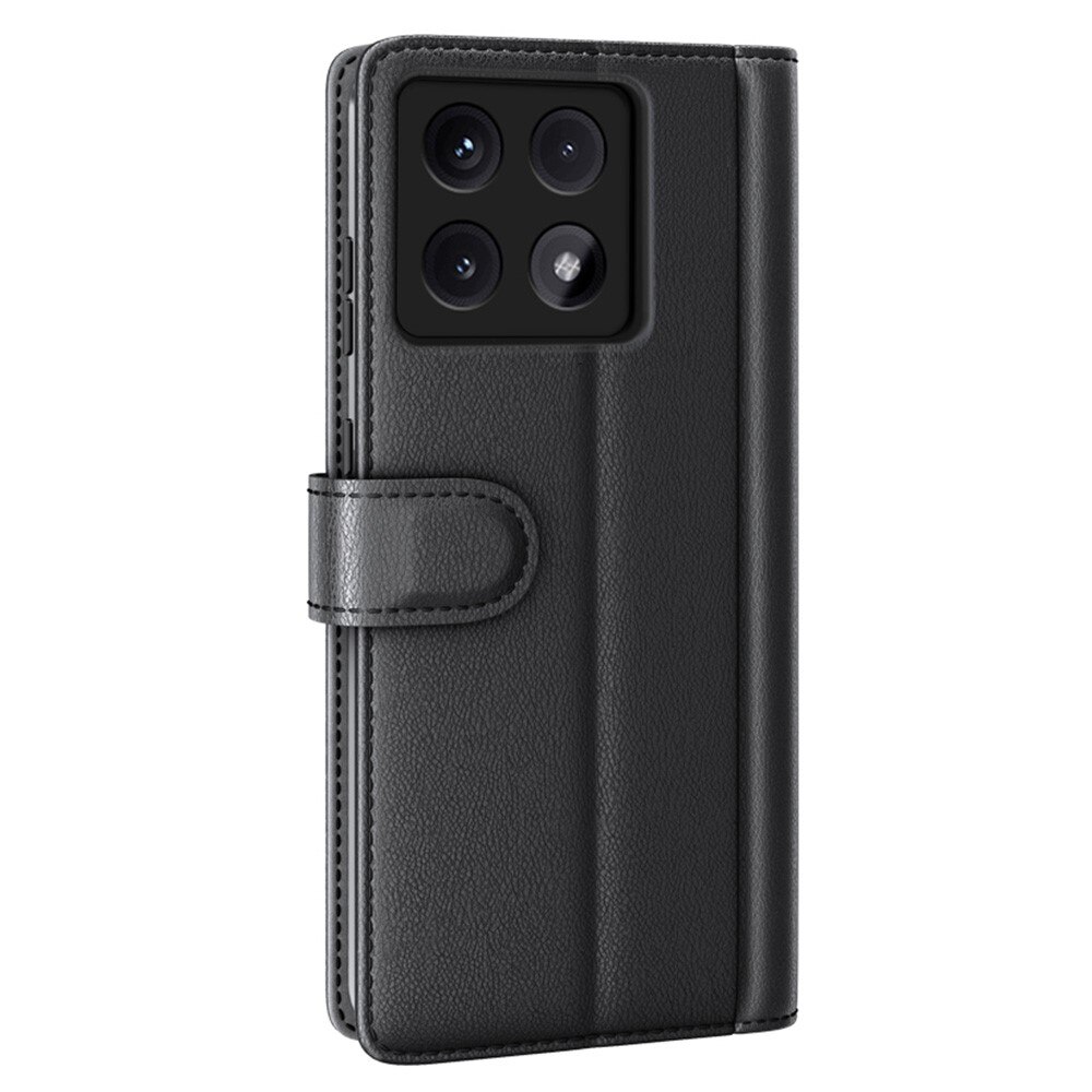 Xiaomi 14T Pro Genuine Leather Wallet Case Black