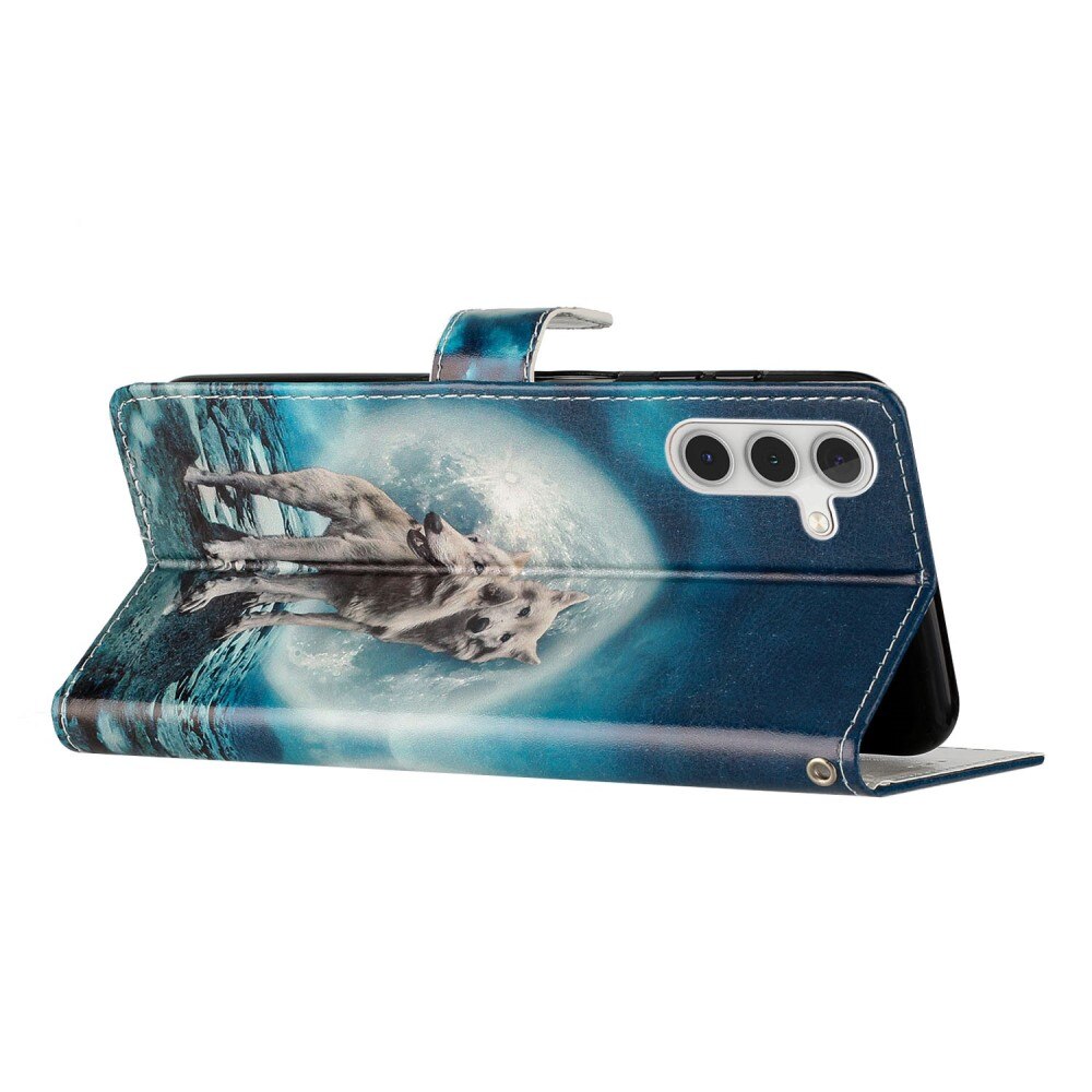 Samsung Galaxy S24 FE Wallet Book Cover Wolves