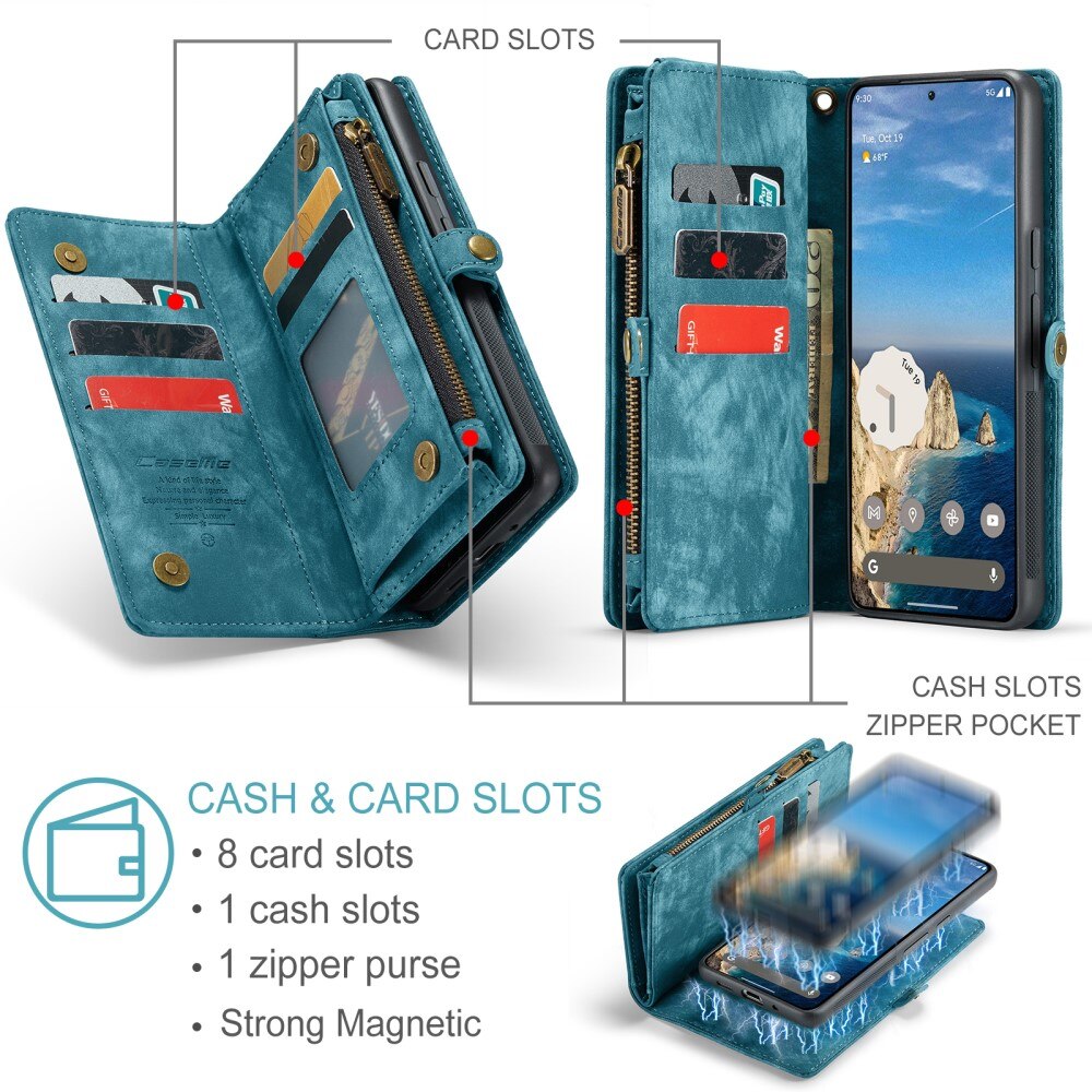 Google Pixel 9 Pro XL Multi-slot Wallet Case Blue