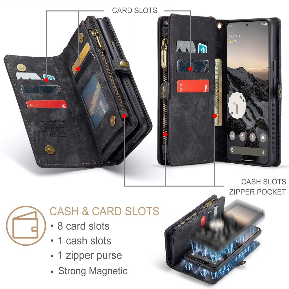 Google Pixel 9 Pro XL Multi-slot Wallet Case Grey