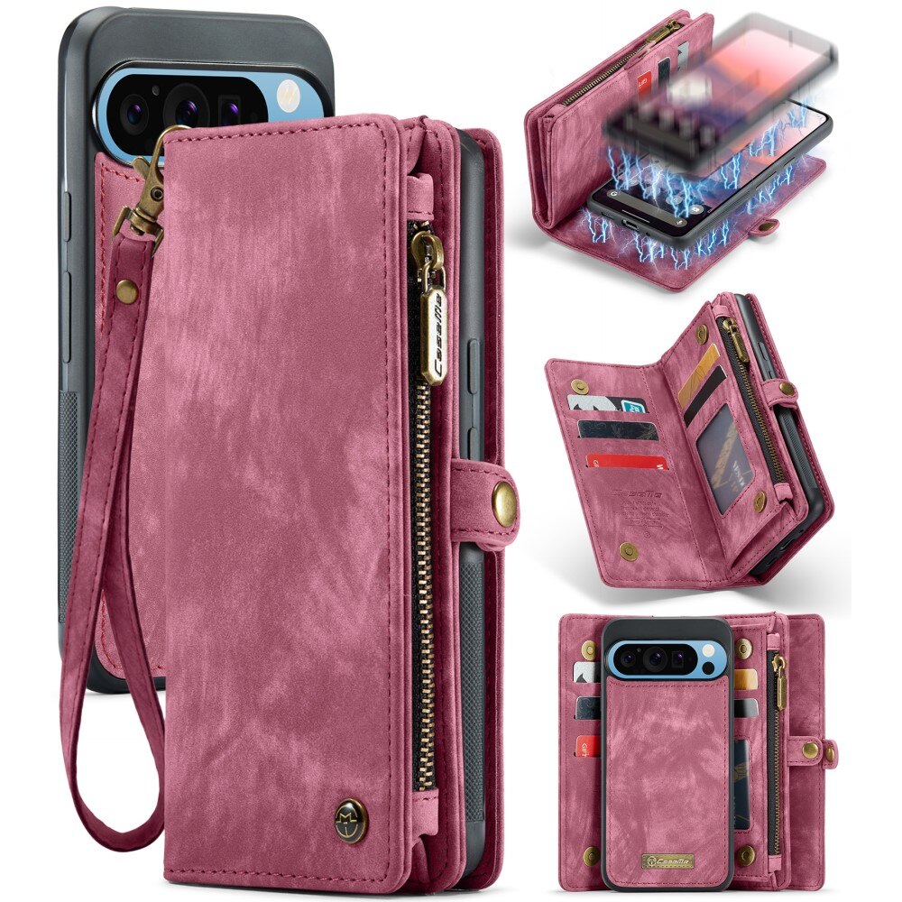 Google Pixel 9 Pro XL Multi-slot Wallet Case Red