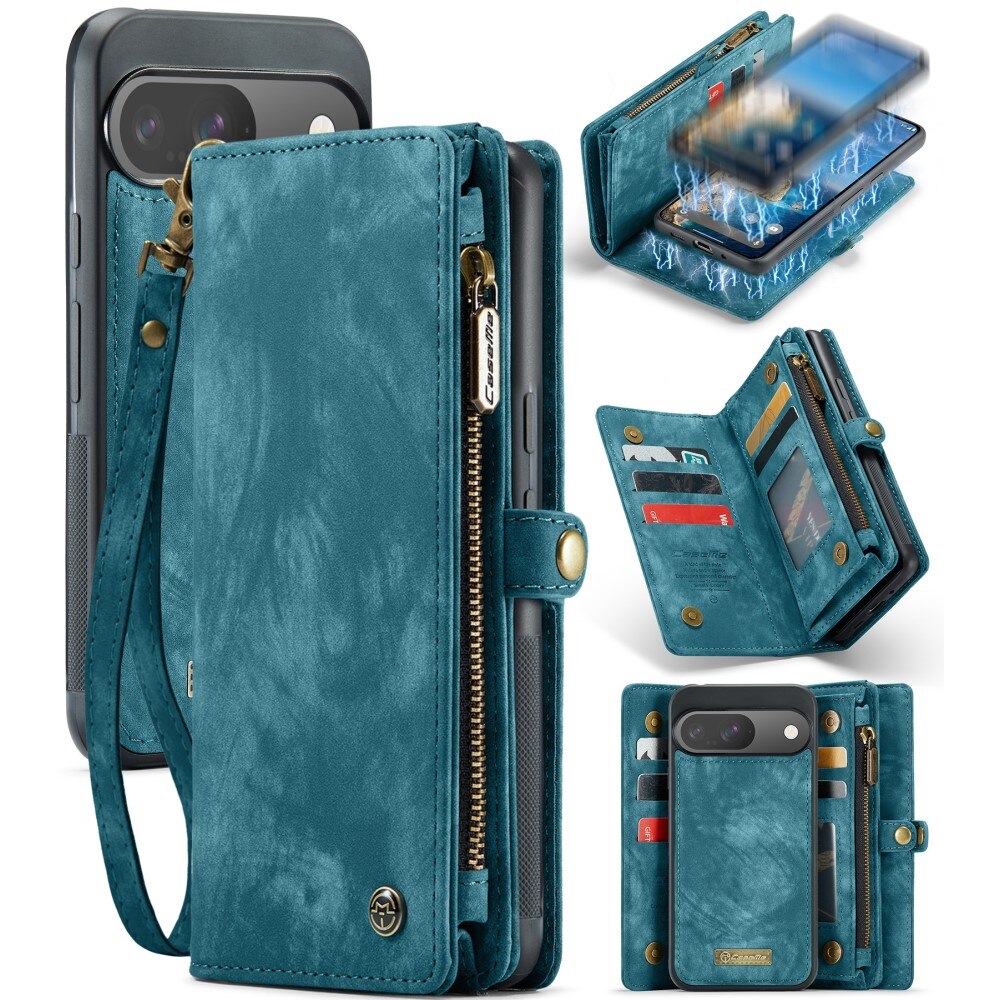 Google Pixel 9a Multi-slot Wallet Case Blue