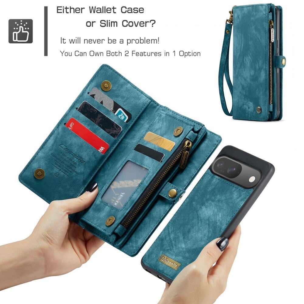 Google Pixel 9 Multi-slot Wallet Case Blue